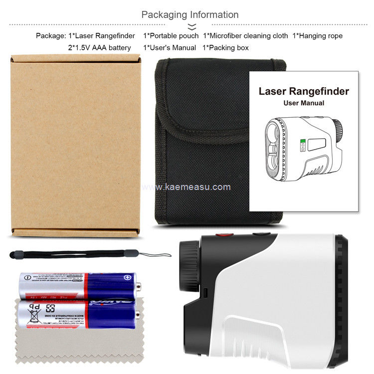 Kaemeasu พกพาเลเซอร์ Range Finder กอล์ฟโทรทรรศน์มุมการวัด 6.5X การขยาย