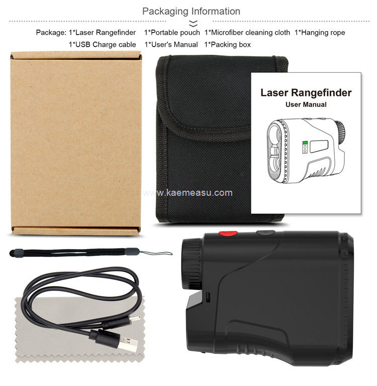 Kaemeasu Hunting Laser Rangefinder 6.5X magnification โกลฟ เทเลสโกป มุมวัดระยะทาง เมตร D800