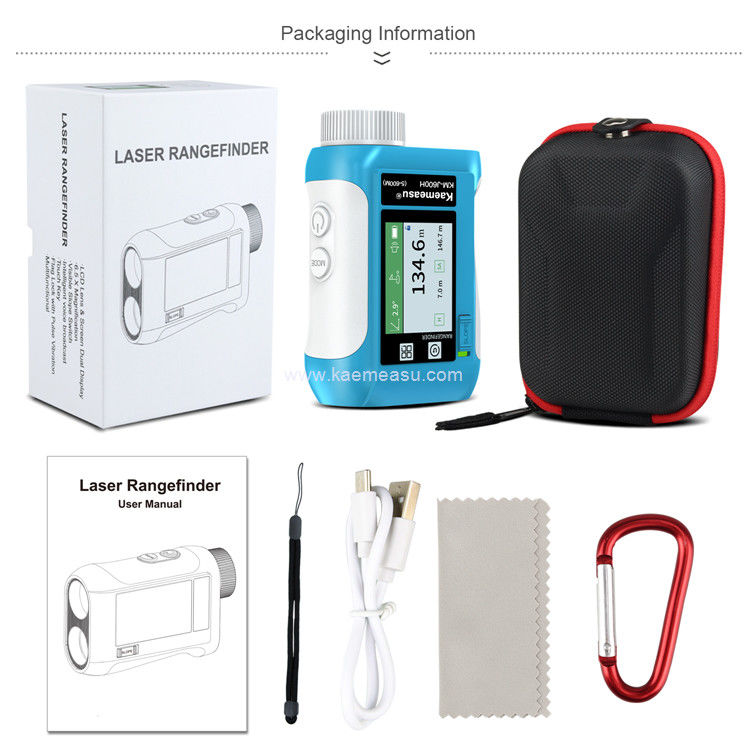 Kaemeasu Voice Broadcast Golf Rangefinder เลเซอร์ระยะวัดกล้องโทรทัศน์ ด้วยจอสัมผัส LCD J600