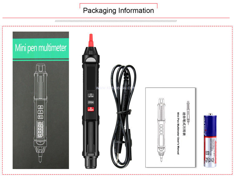 Kaemeasu 07A LCD Display Multimeter Pen Type โลเตชั่นทดสอบ ป้องกันไฟไหม้