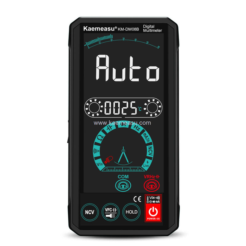 Kaemeasu 08B Display Color Multimeter Tester ช่างไฟฟ้า วอลท์เมตร NCV Ture RMS วอลท์เมตร 150g
