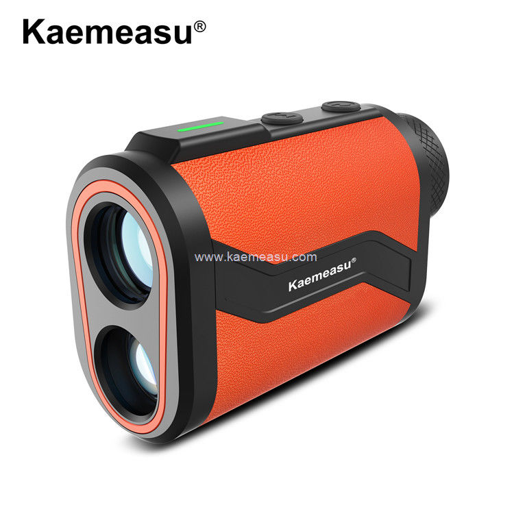 Kaemeasu Golf Rangefinder 6.5X อลูมิเนียมหนัง Shell เลเซอร์ Rangefinder ด้วย Flagpole Lock Magnet Function MAL600