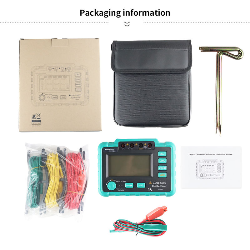 kaemesau AC 200V เครื่องทดสอบความต้านทานการก่อดิน Megohmmeter เครื่องทดสอบความต้านทานวงจรวัด เครื่องทดสอบความต้านทานโลก GR20A