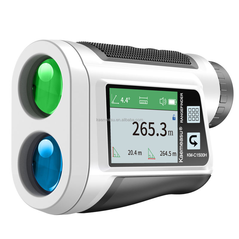 OEM 6x Rangefinder Laser Mounted Range Finder Golf Laser Range Finder แบตเตอรี่ลิตยูม แบบทัชชาร์จ สีหน้าจอ IP54