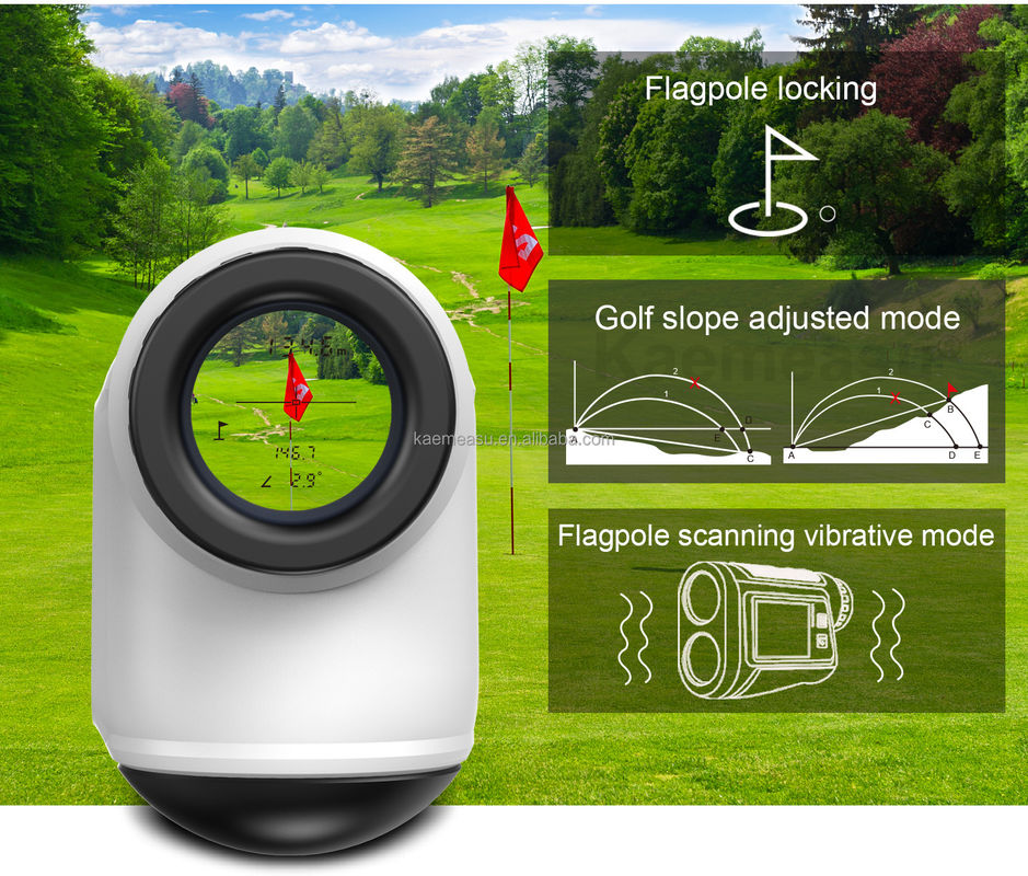 OEM 6x Rangefinder Laser Mounted Range Finder Golf Laser Range Finder แบตเตอรี่ลิตยูม แบบทัชชาร์จ สีหน้าจอ IP54