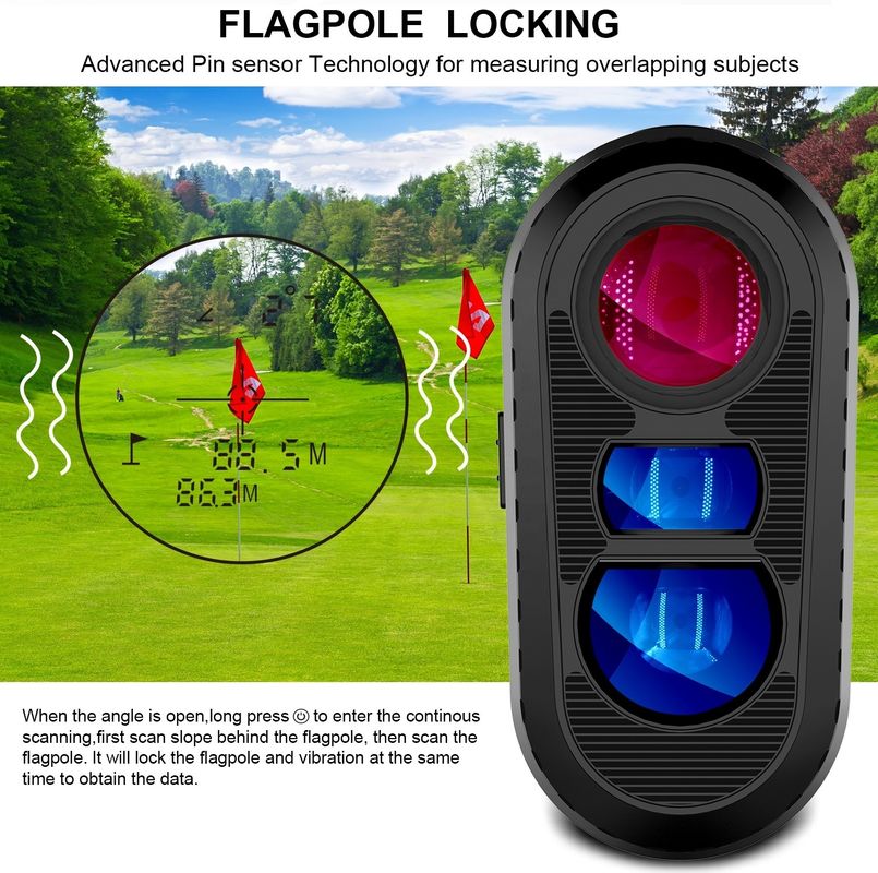 OEM ODM Range Finder 600/800/1000m Golf Distance Meter หลายรูปแบบ เลเซอร์ Rangefinders เทเลสโป้พร้อมสวิตช์ความชัน