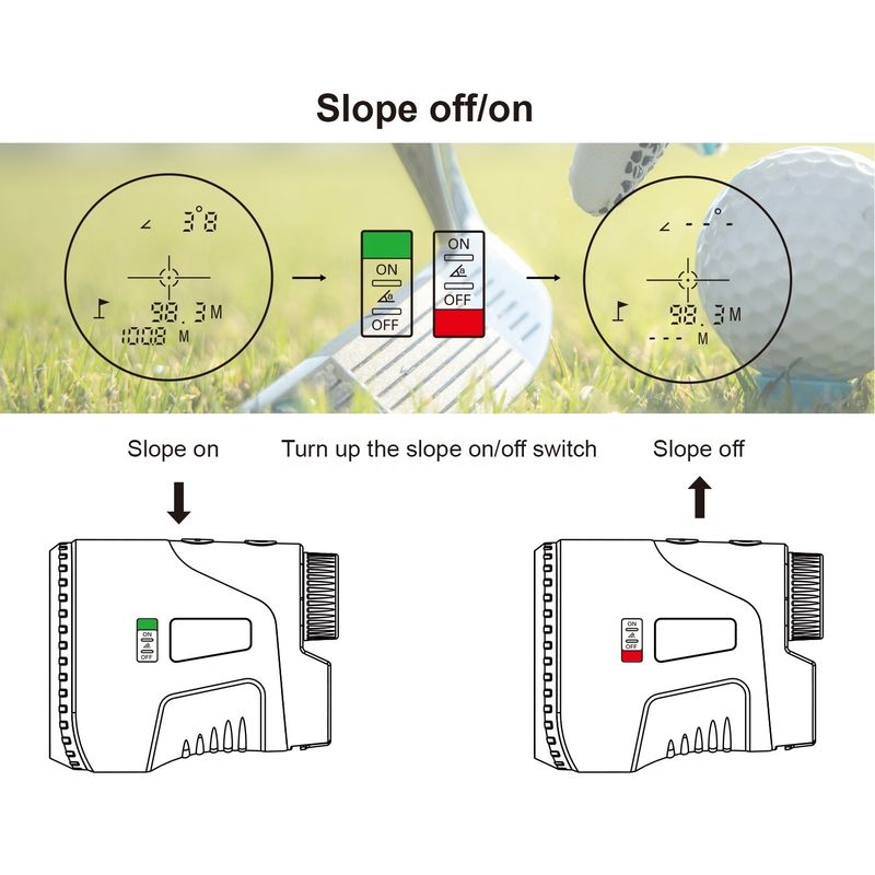 Oem Hunting Range Finder Slope Scope Laser Distance Meter Telescope หลายรูปแบบ เครื่องวัดระยะเลเซอร์สําหรับการล่า