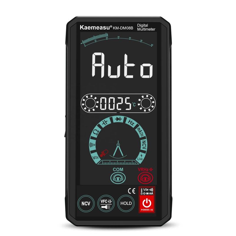 มูลติเมตรเสียงอัตโนมัติแบบฉลาด LCD Display สี NCV ture rms มูลติเมตรฉลาด 1000V มูลติเมตรดิจิตอล