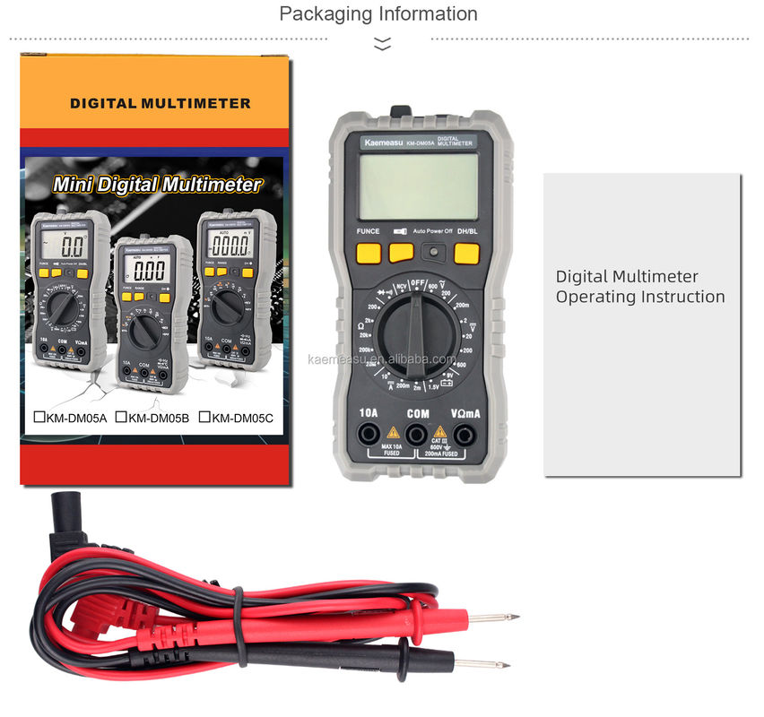 ช่างไฟฟ้ามืออาชีพ มัลติเมตรดิจิตอล ความตึงเครียด ความต้านทานปัจจุบัน Diode Test Bench Multitester