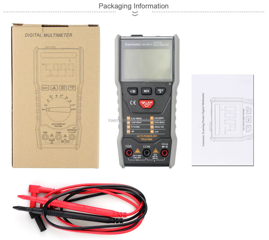 OEM ODM Smart Multimeter 6000 Counts เตียงช่างไฟฟ้า มัลติเมตร มินิมือถือ Ture RMS Square Wave Output มัลติเมตรดิจิตอล