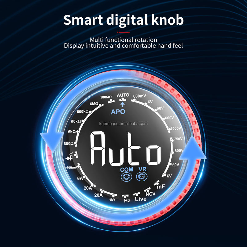 Auto Range Multimetro NCV Voltage Current Smart Digital Multimeter Tester Continuity Rotary Knob มัลติเมตรดิจิตอลมืออาชีพ