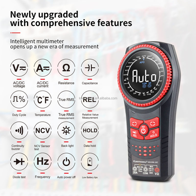Auto Range Multimetro NCV Voltage Current Smart Digital Multimeter Tester Continuity Rotary Knob มัลติเมตรดิจิตอลมืออาชีพ