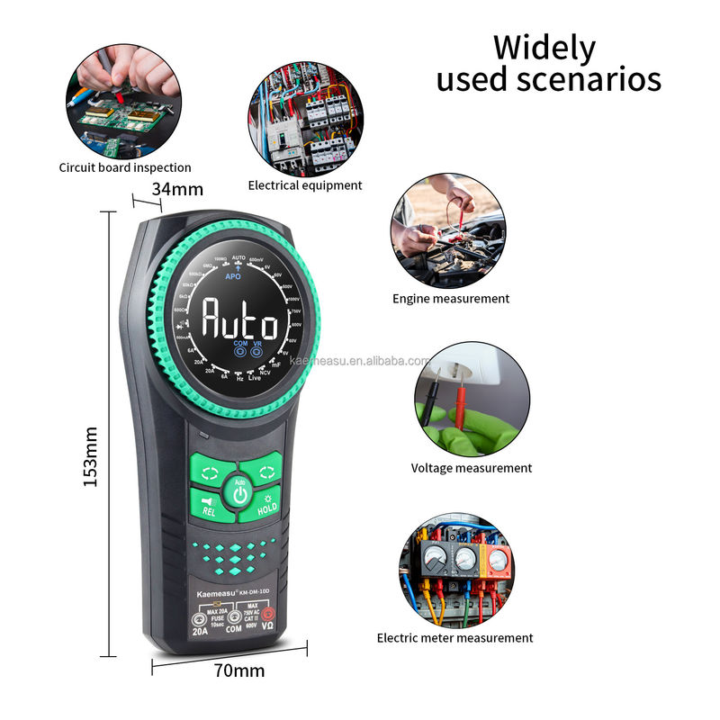 อัตโนมัติ Range Voltage Meter NCV TRMS Diode Test ทดสอบความต้านทานกระแส ทดสอบ Clamp Meter Multimetro มัลติเมตรดิจิตอลสมาร์ท