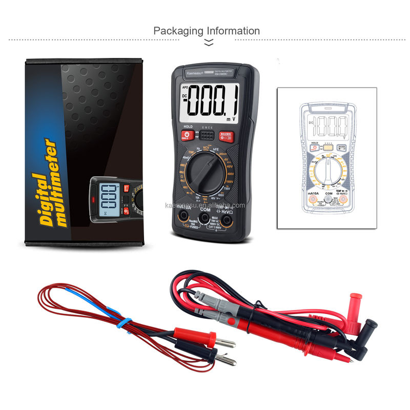 3999 จํานวน TRMS LCD มัลติเมตรมืออาชีพ NCV Bench Multimeter ไฟฟ้าสมาร์ท ดิจิตัล มัลติเมตร มัลติเมตรรถยนต์