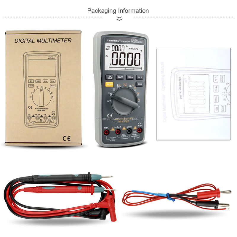 04A Clamp Meter AC DC Digital Voltmeter Diode การทดสอบความต่อเนื่อง