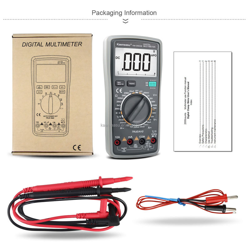 ช่างไฟฟ้า อัตโนมัติ Range Multitester 6000 Count Analogic Multimeter T-RMS Diode Test ความต่อเนื่อง Buzzer มัลติเมตรดิจิตอล