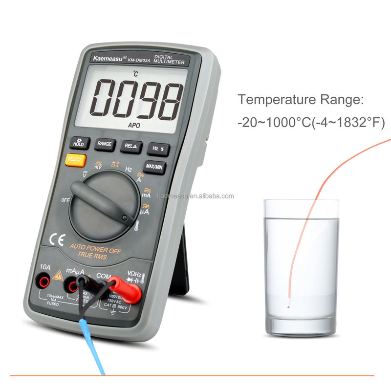 ช่างไฟฟ้า อัตโนมัติ Range Multitester 6000 Count Analogic Multimeter T-RMS Diode Test ความต่อเนื่อง Buzzer มัลติเมตรดิจิตอล
