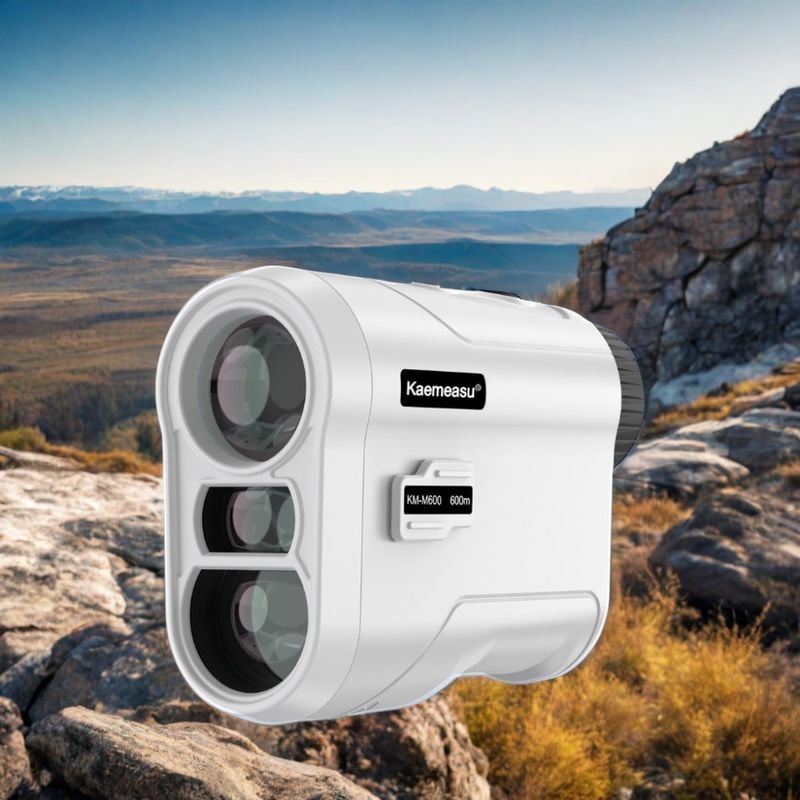 650Yd กอล์ฟ เลเซอร์ Finder Measuring Tools เครื่องมือวัดระยะเลเซอร์ มือสองตา กอล์ฟ Rangefinder Telescope