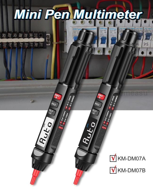สไตล์ยอดนิยม มินิเพน มัลติเมตรดิจิตอล ด้วย Live/NCV/Sequence Non Contact Voltage Detection Multimeter Tester