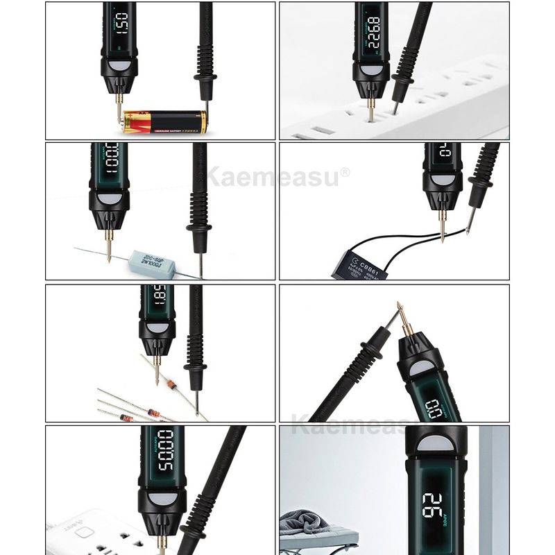 สไตล์ยอดนิยม มินิเพน มัลติเมตรดิจิตอล ด้วย Live/NCV/Sequence Non Contact Voltage Detection Multimeter Tester