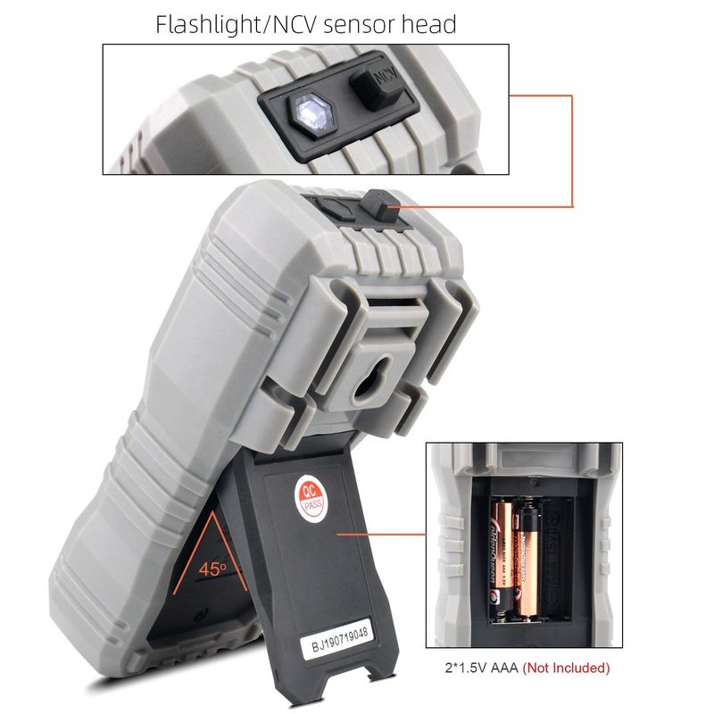 มินิ ดิจิตอล มัลติเมตร DC/AC โลเตจ แอมเปอร์เมตร ปัจจุบัน ออห์ม อุณหภูมิ T-rms ความละเอียดสูง