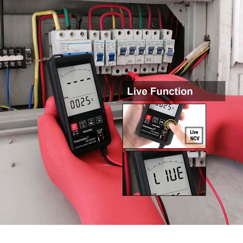 หน้าจอใหญ่ อัตโนมัติ ระยะสัมผัส มัลติเมตรดิจิตอล RMS จริง มัลติเมตรดิจิตอล AC DC โวลเตจ มินิ มัลติเมตรกระเป๋า