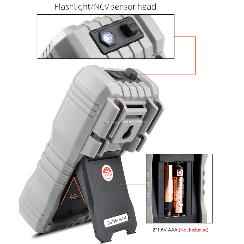 kaemeasu Portable Smart Digital Multimeter DC AC Auto Range Digital Multimeter สายไฟฟ้าไม่มีสายการทดสอบดิจิตอลมัลติเมตร