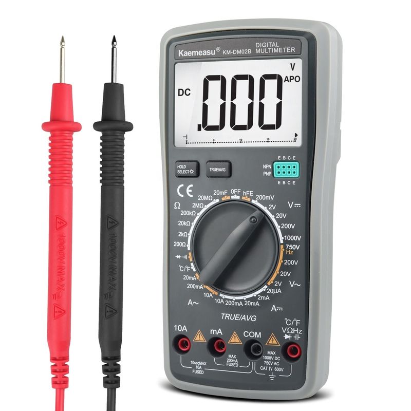 ความละเอียดสูง Anti Burn 1000V ดิจิตอล มัลติเมตร LCD Screen Voltmeter True RMS ฟังก์ชัน มัลติเมตรที่มีเครื่องตรวจสอบอุณหภูมิ