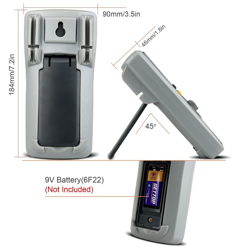 ความละเอียดสูง Anti Burn 1000V ดิจิตอล มัลติเมตร LCD Screen Voltmeter True RMS ฟังก์ชัน มัลติเมตรที่มีเครื่องตรวจสอบอุณหภูมิ