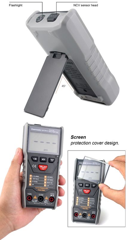 ขายร้อน Anti burn Multitester เครื่องทดสอบความตึงเครียด เครื่องทดสอบความต้านทาน Auto Ranging Professional Industrial Digital Multimeters ราคา