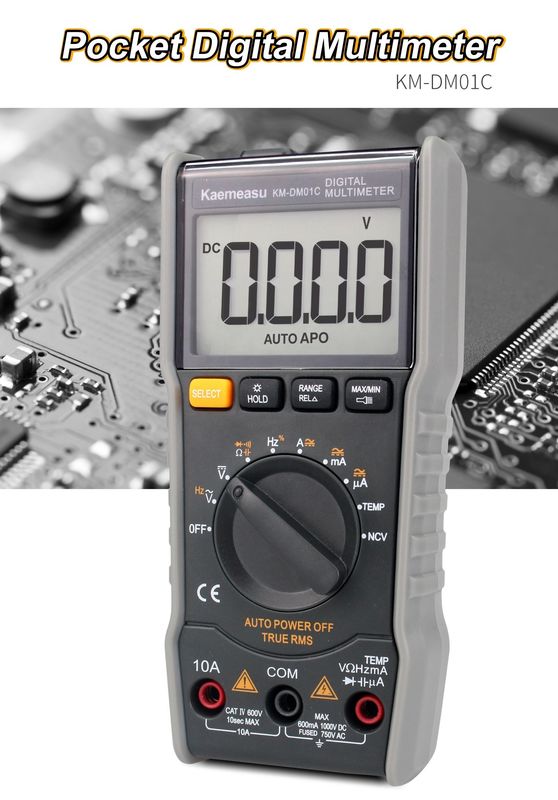 เครื่องวัดอัตราการเผาไหม้แบบไฟฟ้า true-rms Ncv Ohm Hz Tester เครื่องวัดอัตราการเผาไหม้แบบดิจิตอล
