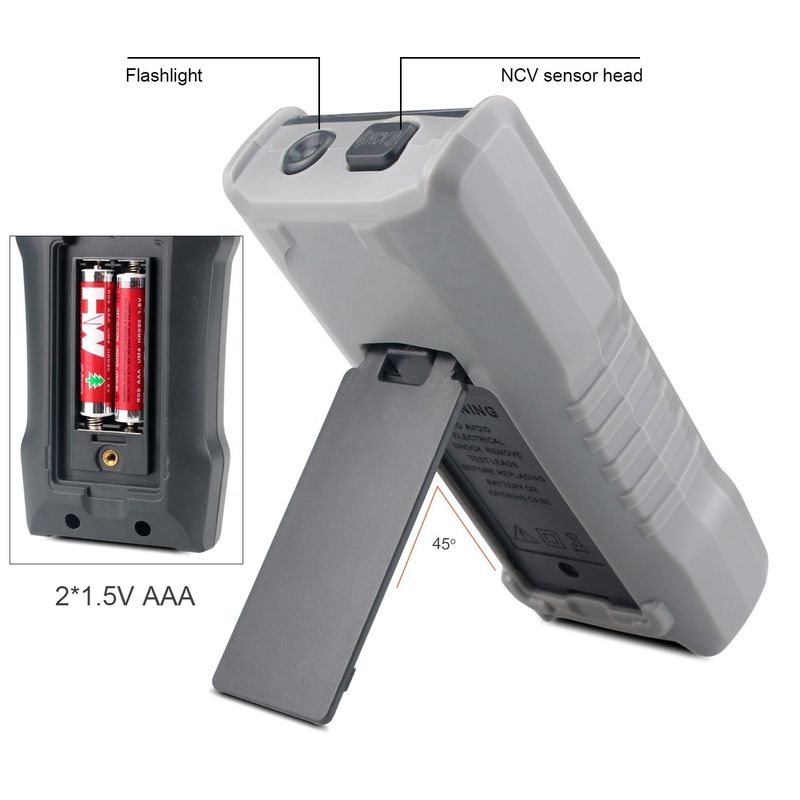 เครื่องวัดอัตราการเผาไหม้แบบไฟฟ้า true-rms Ncv Ohm Hz Tester เครื่องวัดอัตราการเผาไหม้แบบดิจิตอล