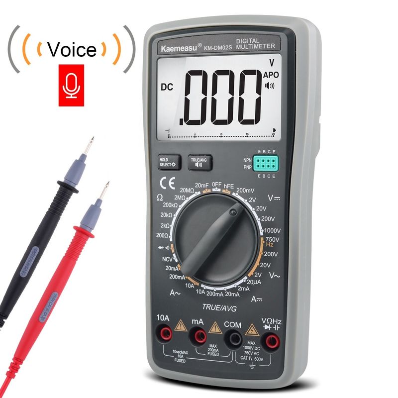 OEM ODM อิเล็กทรอนิกส์ มัลติเมตร DC AC NCVมืออาชีพ True RMS Tester ระยะทางอัตโนมัติ มัลติเมตรรายงานเสียงสมาร์ท