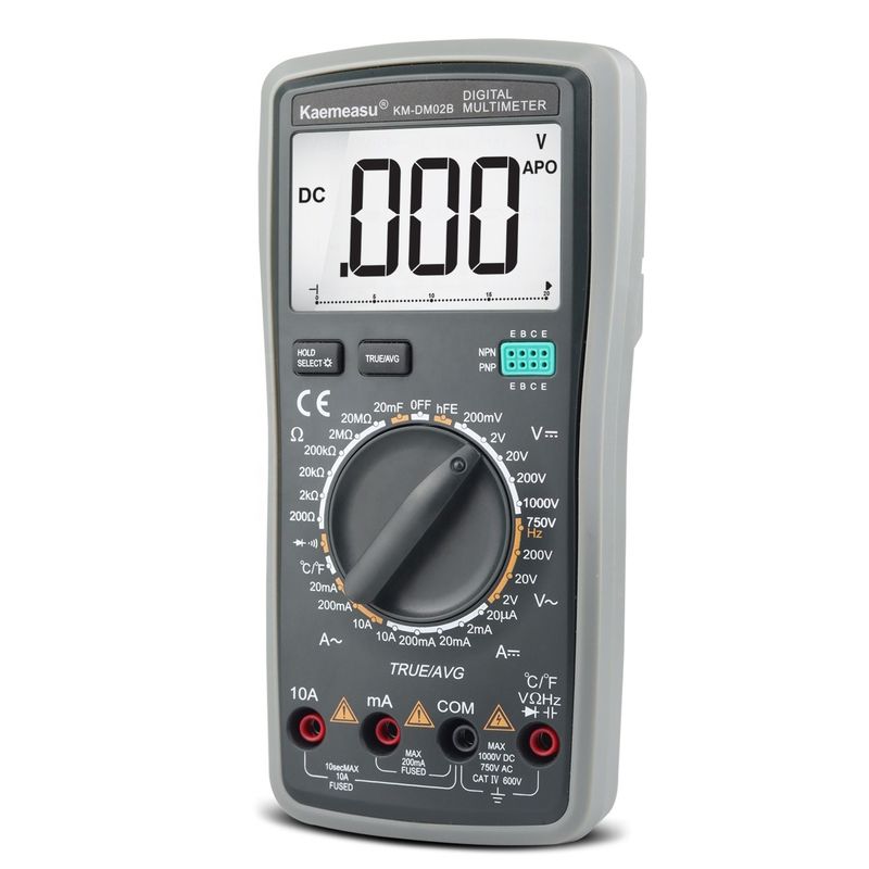 มัลติเมตรดิจิตอล DC AC True RMS 1000V Electronic Multitester Anti Burn มัลติเมตรอัตโนมัติที่มีเครื่องตรวจวัดอุณหภูมิ