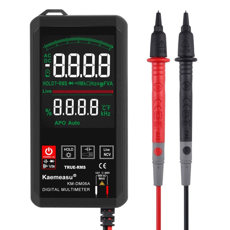 Kaemeasu Pocket อุปกรณ์ซ่อมอิเล็กทรอนิกส์ มินิทัช ดิจิตอลมัลติเมตร 6000 นับ สี จอใหญ่ มินิทัช ดิจิตอลมัลติเมตร
