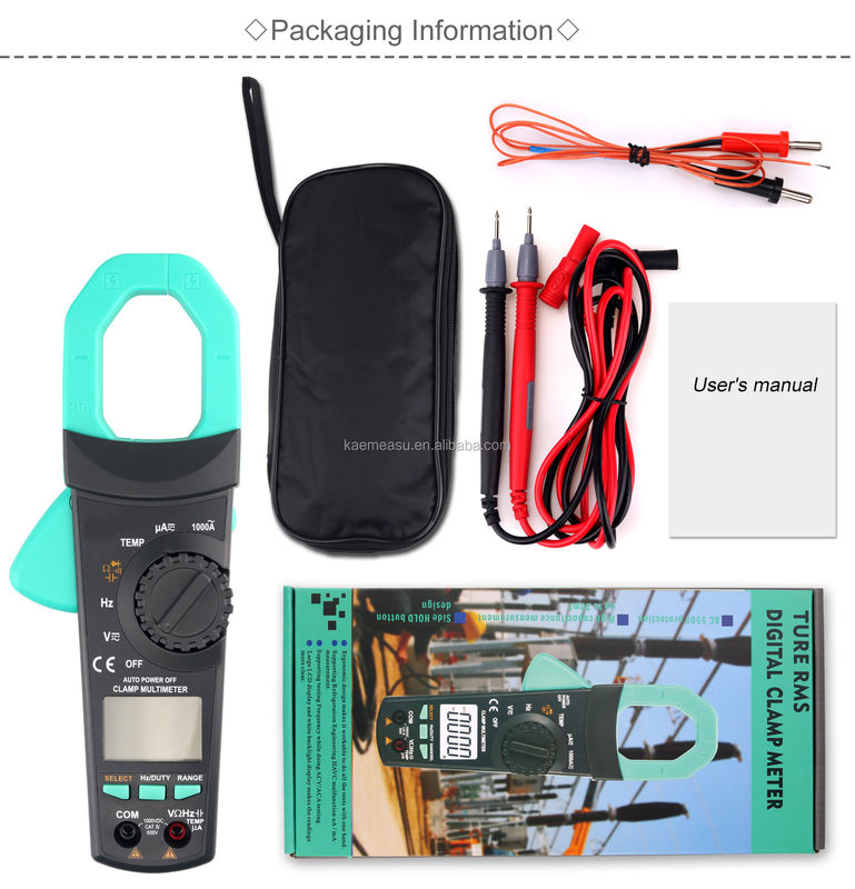 6000 นับ AC Dc ปัจจุบัน มัลติเมตร Aneng วอลเตจเมตร Clamp มัลติเมตร ดิจิตอล Clamp Meter