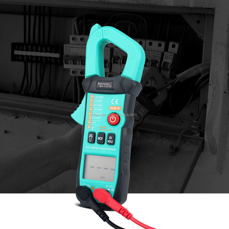600A การวัดกระแสไฟฟ้า Trms ระยะไฟฟ้าอัตโนมัติ Ammeter Hz Ohm Ncv Tester Multimeter Ampere Meter Clamp Meter 21E
