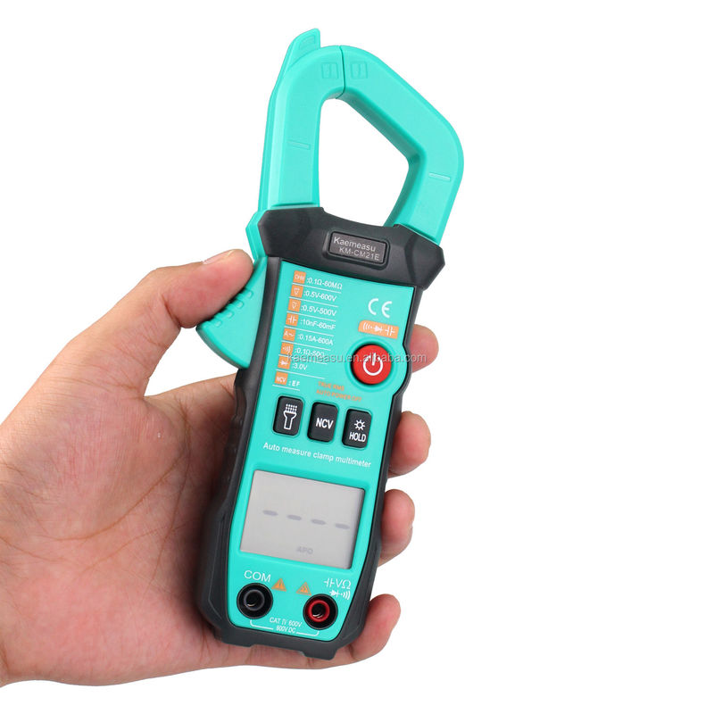 600A การวัดกระแสไฟฟ้า Trms ระยะไฟฟ้าอัตโนมัติ Ammeter Hz Ohm Ncv Tester Multimeter Ampere Meter Clamp Meter 21E