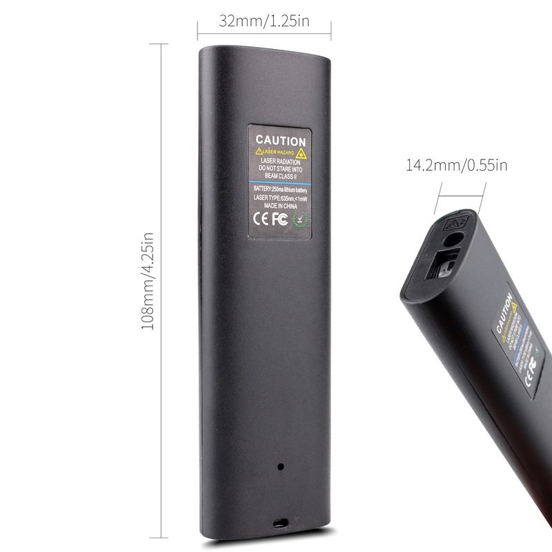 40m มินิ มือถือ USB สามารถชาร์จเลเซอร์ระยะเมตร ความละเอียดสูง อินฟราเรด อิเล็กทรอนิกส์ Ruler เลเซอร์ Range Finder