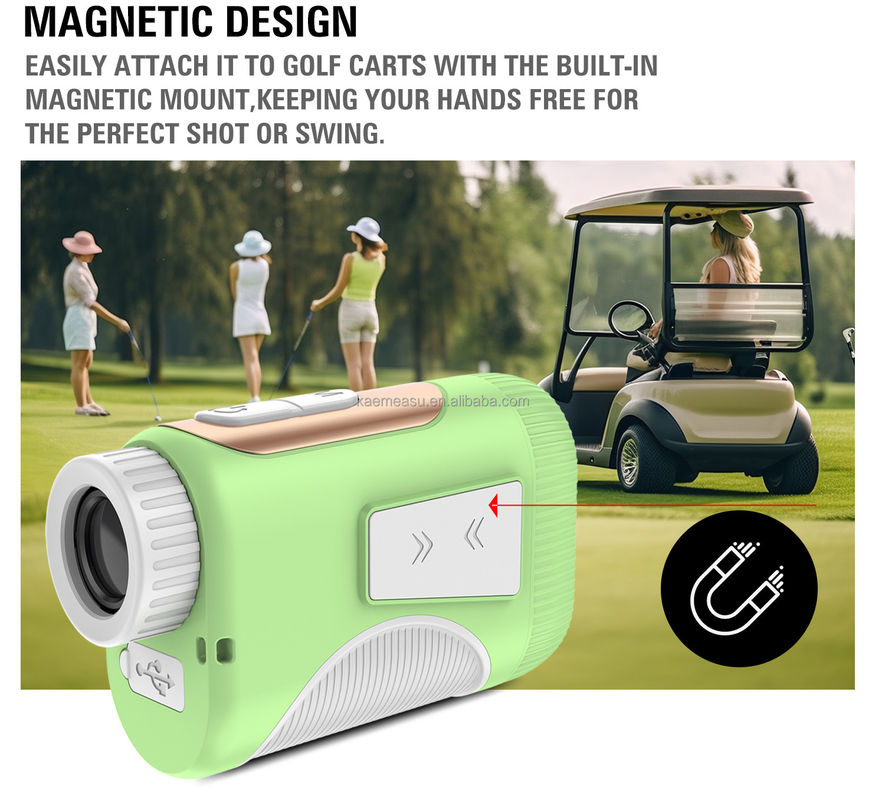OEM 1200m Golf Slope Scope Laser Distance Meter Telescope เกรดอุตสาหกรรม กอล์ฟ เลเซอร์เครื่องวัดระยะ สีเขียว