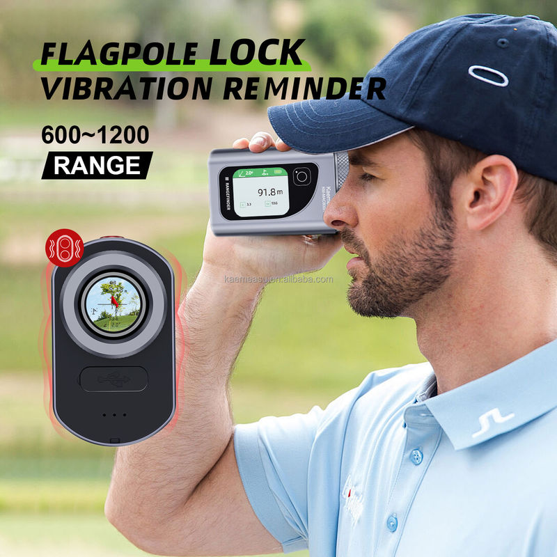 เครื่องวัดดิจิตอล 600m Laser Meter 95*63*38mm เครื่องวัดระยะไร้สายสําหรับโครงการวิศวกรรมการล่ากอล์ฟ