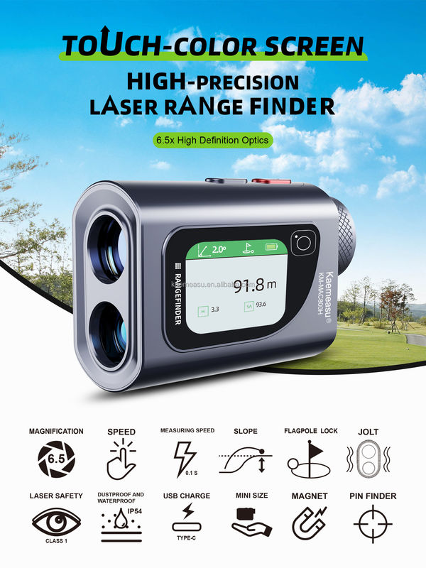 เครื่องมือวัดเลเซอร์หลายฟังก์ชัน 800m ระยะทางเมตรเครื่องวัดระยะทาง 6.5X เทปอิเล็กทรอนิกส์ วัดความแม่นยําสูงสําหรับวิศวกร