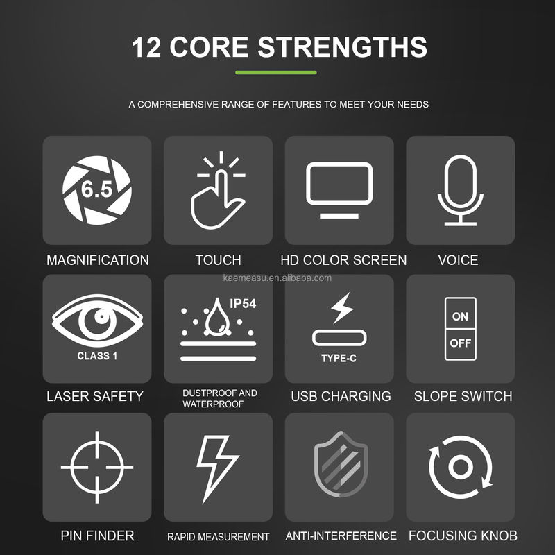 J1500m ระยะยาวดีจิทัลเลเซอร์ระยะเมตร เร็วอ่านเลเซอร์ระยะเมตร Backlit Screen Memory Storage