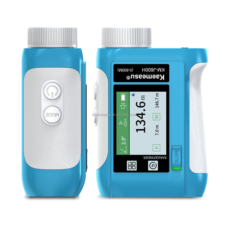 J ปรับปรุงจอ LCD โกลฟ สปอร์ต เลเซอร์ Finder ระยะ 1500m อุปกรณ์ออปติกส์ การล่า Diastimeter การปรับขนาด 6.5X สีฟ้า