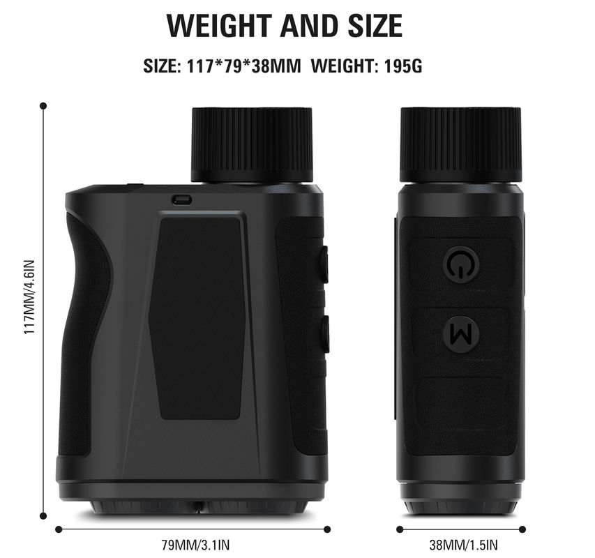 H 1500m เทเลสกอปสําหรับการเล่นกอล์ฟ slope Function ระยะไกล Rangefinder 7x Rangefinder Golf Scope